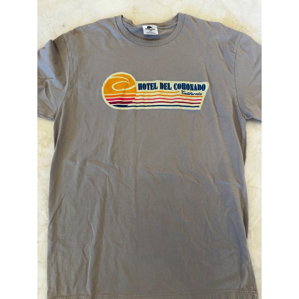 Coastal Classics Hotel Del Coronado California Graphic T-Shirt Gray Mens Medium